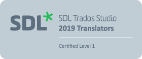 Badge: SDL-Trados 2019 certified